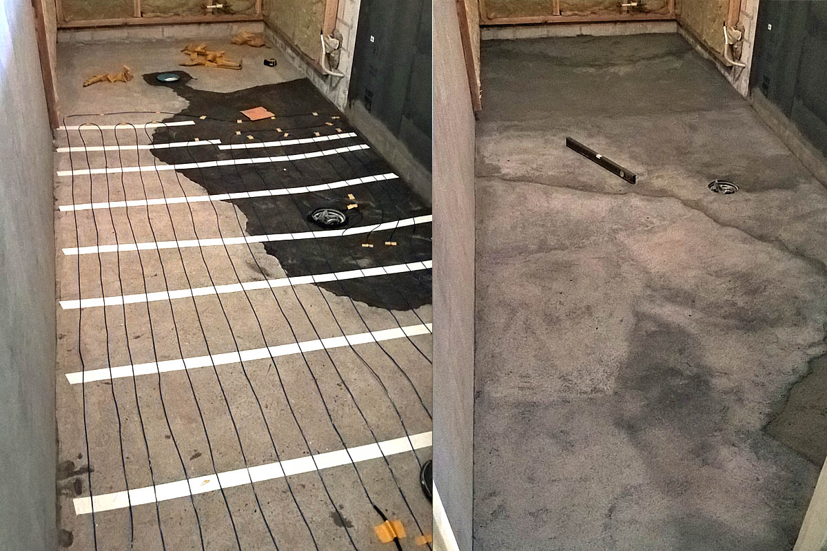 kylpyhuoneen korjaus.